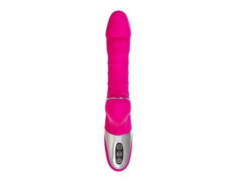 JOS Thrusting and sucking vibrator To-Frolly, silicone, pink, 21,5cm - 2