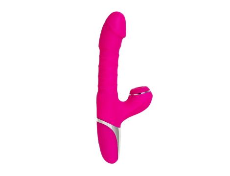 JOS Thrusting and sucking vibrator To-Frolly, silicone, pink, 21,5cm - 4