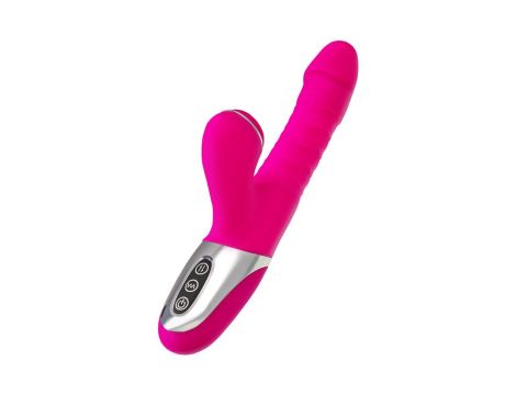 JOS Thrusting and sucking vibrator To-Frolly, silicone, pink, 21,5cm - 7