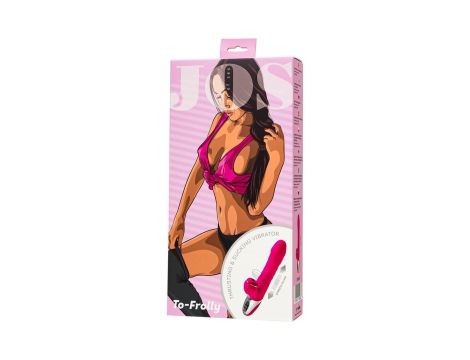 JOS Thrusting and sucking vibrator To-Frolly, silicone, pink, 21,5cm - 10