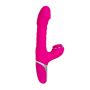 JOS Thrusting and sucking vibrator To-Frolly, silicone, pink, 21,5cm - 5