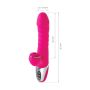 JOS Thrusting and sucking vibrator To-Frolly, silicone, pink, 21,5cm - 6