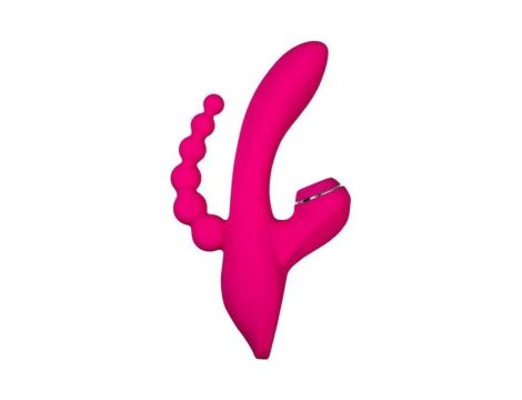 JOS Stimulator 3 in 1 Tripling, silicone, pink, 21cm