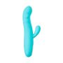 JOS Vibrator-rotator with clitoral stimulation JOS MERRY-SWI, silicone, blue, 20.7 cm - 5