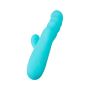 JOS Vibrator-rotator with clitoral stimulation JOS MERRY-SWI, silicone, blue, 20.7 cm - 6