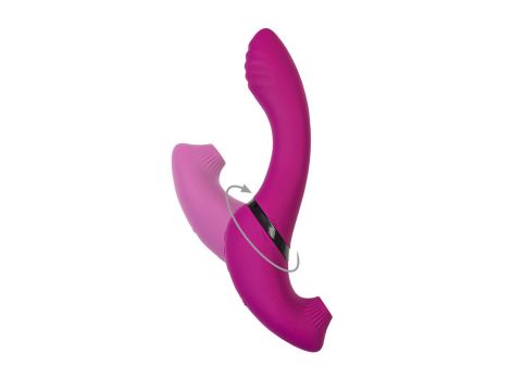 JOS Vibrator with clitoral stimulator JOS Spin, silicone, purple, 23 cm - 6