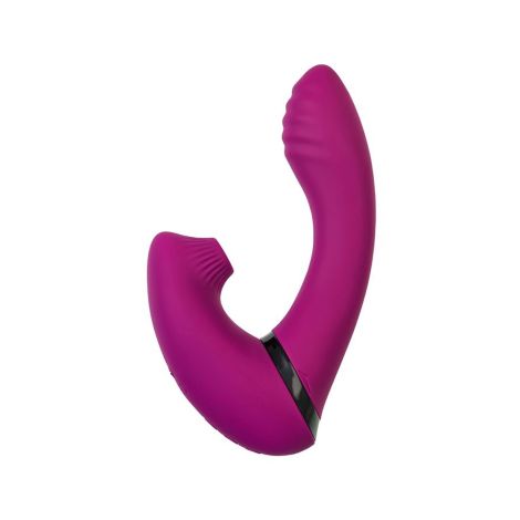 JOS Vibrator with clitoral stimulator JOS Spin, silicone, purple, 23 cm - 12