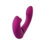 JOS Vibrator with clitoral stimulator JOS Spin, silicone, purple, 23 cm - 8