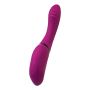 JOS Vibrator with clitoral stimulator JOS Spin, silicone, purple, 23 cm - 9