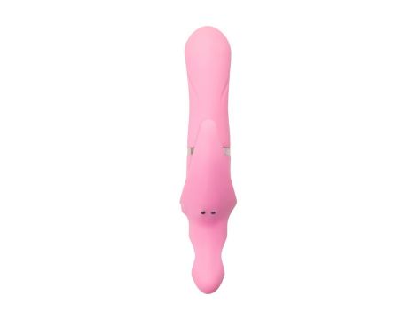 JOS Vibrator with clitoral stimulator JOS Twistme, silicone, pink, 19.5 cm - 2