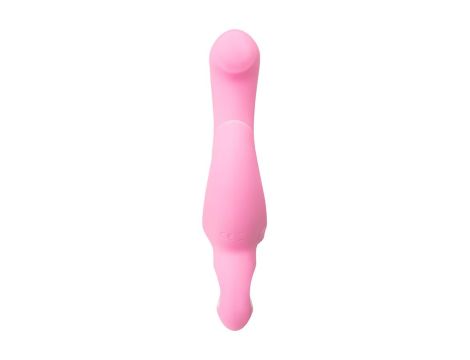 JOS Vibrator with clitoral stimulator JOS Twistme, silicone, pink, 19.5 cm - 3