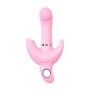 JOS Vibrator with clitoral stimulator JOS Twistme, silicone, pink, 19.5 cm - 5