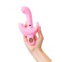 JOS Vibrator with clitoral stimulator JOS Twistme, silicone, pink, 19.5 cm - 9