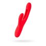 JOS Vibrator with clitoral stimulator Patti with moving tongue, silicone, red, 24 cm - 2