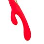 JOS Vibrator with clitoral stimulator Patti with moving tongue, silicone, red, 24 cm - 12