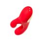 JOS Vibrator with clitoral stimulator Patti with moving tongue, silicone, red, 24 cm - 13