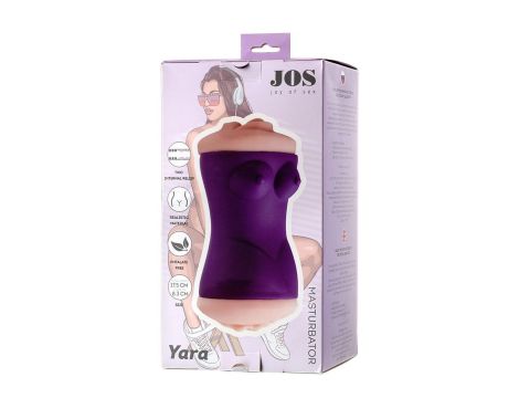 JOS YARA, Masturbator double-sided, TPR, fleshy, 17.5 cm - 10