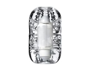 Lingam Khani, Vibrating Masturbator, TPE, Transparent, 9 cm - image 2