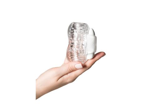 Lingam Khani, Vibrating Masturbator, TPE, Transparent, 9 cm - 7