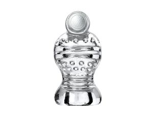 Lingam Shakti, Vibrating Masturbator, TPE, Transparent, 9 cm - image 2