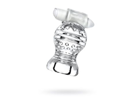 Lingam Shakti, Vibrating Masturbator, TPE, Transparent, 9 cm