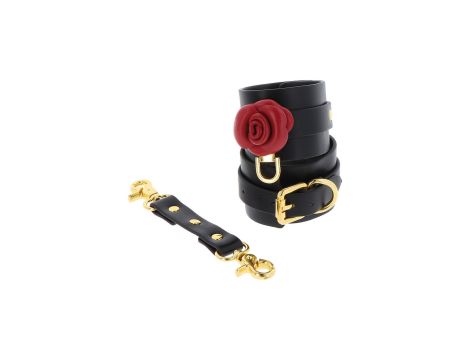 Wild Roses Wrist Cuffs Black - 5