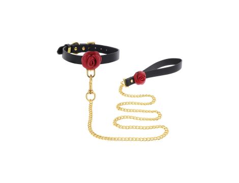 Wild Roses Collar & Leash Black - 6