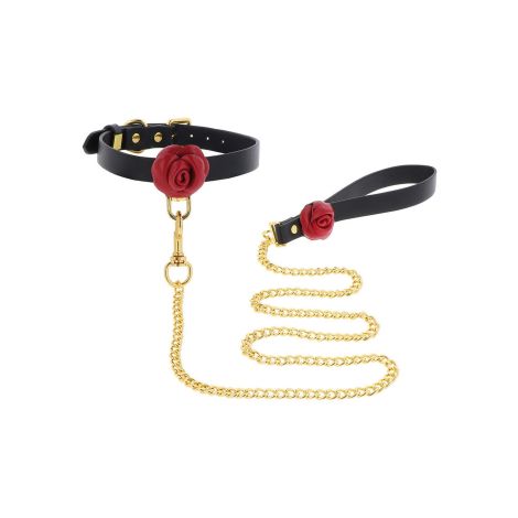 Wild Roses Collar & Leash Black - 6