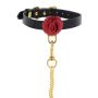 Wild Roses Collar & Leash Black - 8