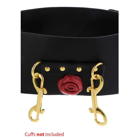 Wild Roses Bondage Belt Black - 7