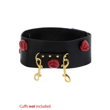 Wild Roses Bondage Belt Black - 6