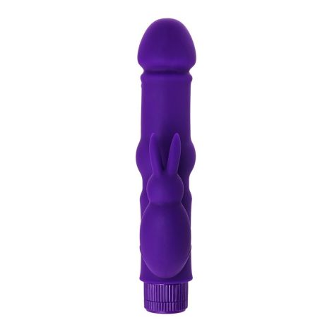 A-TOYS, Vibrator with clitoral stim, Silicone, Purple, 18 cm - 5