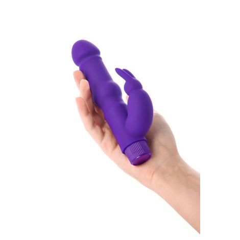 A-TOYS, Vibrator with clitoral stim, Silicone, Purple, 18 cm - 9