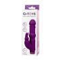 A-TOYS, Vibrator with clitoral stim, Silicone, Purple, 18 cm - 2