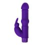 A-TOYS, Vibrator with clitoral stim, Silicone, Purple, 18 cm - 5