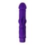 A-TOYS, Vibrator with clitoral stim, Silicone, Purple, 18 cm - 6