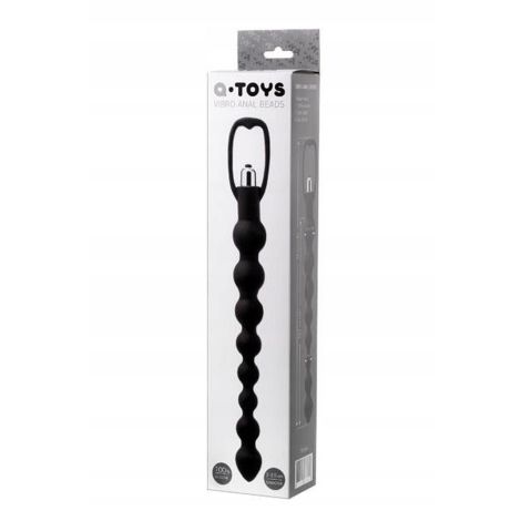 A-TOYS, Anal Vibration Chain, Silicone, Black, 34 cm