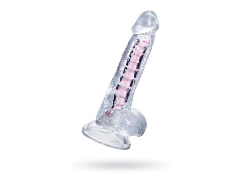 Flexible dildo A-Toys Paret, transparent, 18 cm