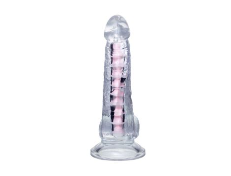 Flexible dildo A-Toys Paret, transparent, 18 cm - 6