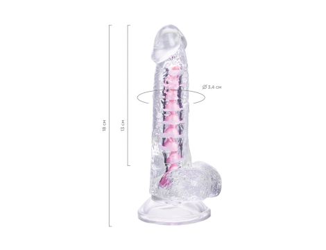 Flexible dildo A-Toys Paret, transparent, 18 cm - 11