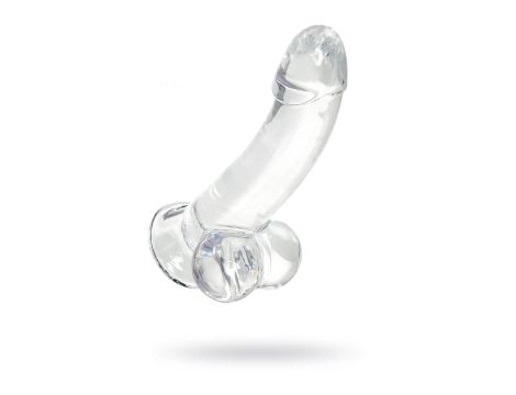 Realistic dildo A-Toys by TOYFA Cryst, TPE, transparent, 15 cm