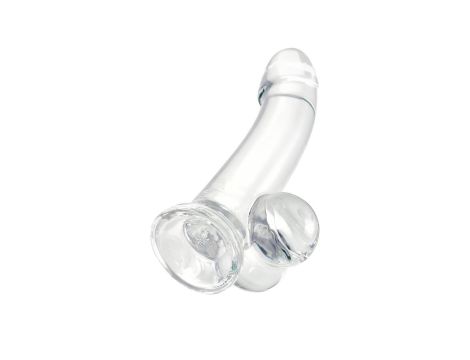 Realistic dildo A-Toys by TOYFA Cryst, TPE, transparent, 15 cm - 4