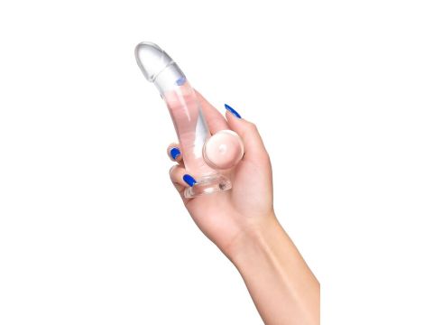 Realistic dildo A-Toys by TOYFA Cryst, TPE, transparent, 15 cm - 6