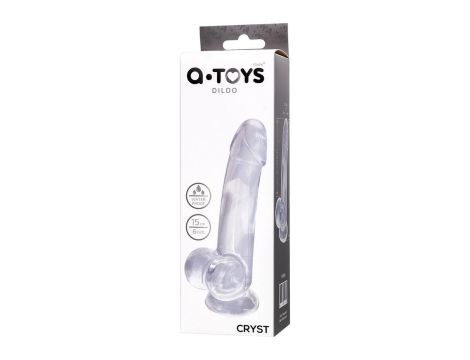 Realistic dildo A-Toys by TOYFA Cryst, TPE, transparent, 15 cm - 7