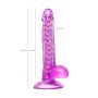 Realistic dildo A-Toys by TOYFA Celiam, TPE, purple, 20.5 cm - 11