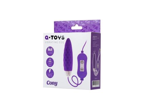 A-TOYS, Vibro egg 'Cony', with control panel, silicone, violet