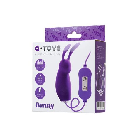 A-TOYS, Vibro egg 'Bunny', with control panel, silicone, violet - 4