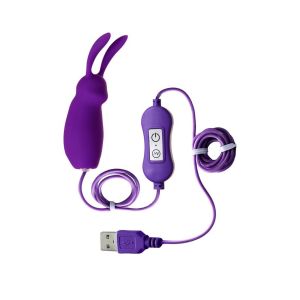 A-TOYS, Vibro egg 'Bunny', with control panel, silicone, violet - image 2