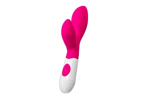 A-TOYS, Vibrator Lilu with Clitoral Stimulator, Silicone, Pink, 20 cm, 10 speeds, 2xAAA