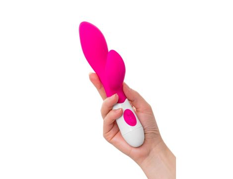 A-TOYS, Vibrator Lilu with Clitoral Stimulator, Silicone, Pink, 20 cm, 10 speeds, 2xAAA - 5